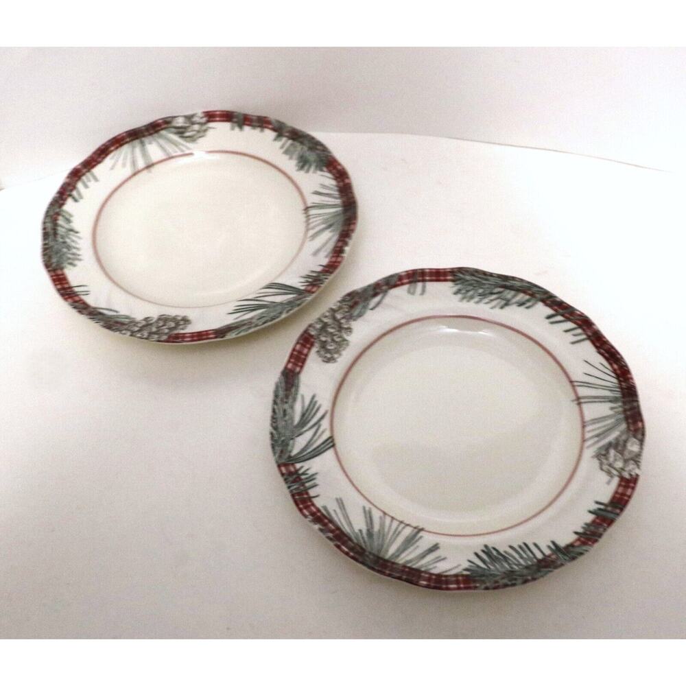 Robert Stanley Two Pine Lodge Mount Holly 10-3/8 " Dinner Plates